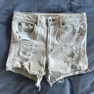 American Eagle super high rise stretch jean short